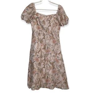 ASM ANNA Mulberry Silk blend Floral dress size L